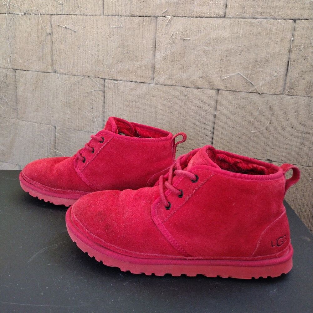 Ugg Boots Women’s 10 Neumel 1094269 Red Suede Round Toe Ankle Snow